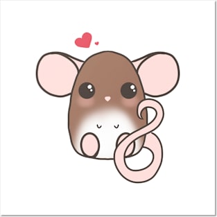 Cute Rat - Brown Posters and Art